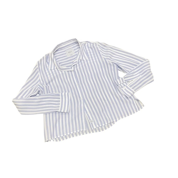 Rails blue & white stripe button down shirt lightweight size medium - Picture 2 of 11